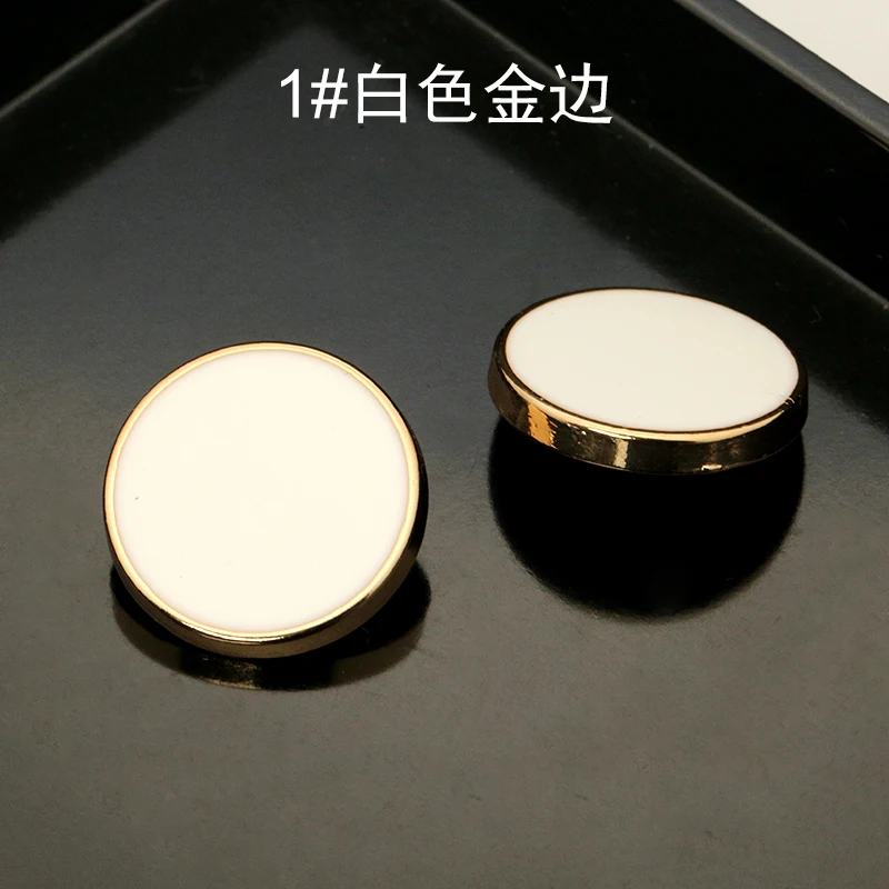 6 шт. золотистые металлические черно-белые пуговицы для одежды Декор рубашка