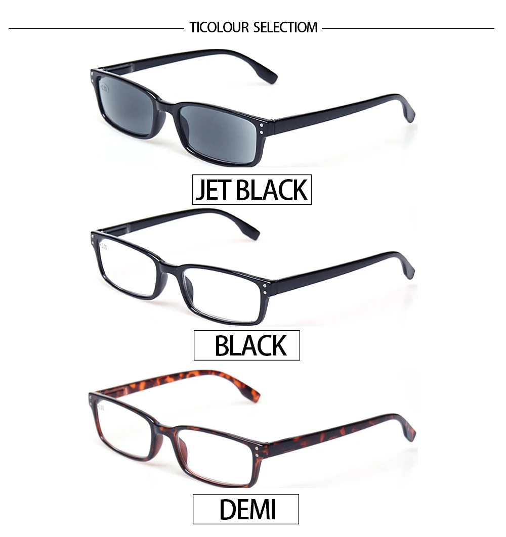 Очки для чтения Turezing с пружинным шарниром классическая прямоугольная оправа