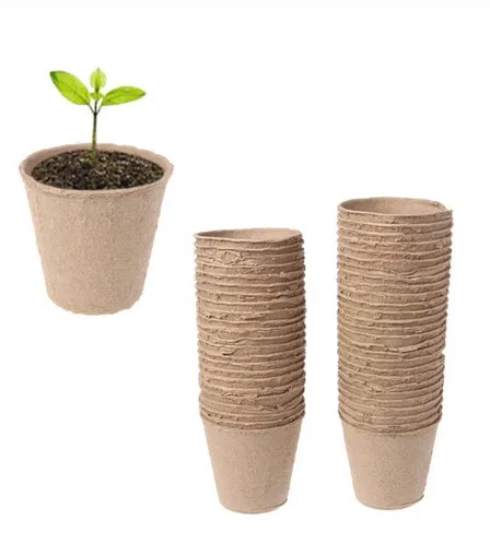 

2020 50Pcs 2.4 Paper Pot Plant Starters Seedling Herb Seed Nursery Cup Kit Organic Biodegradable Eco-Friendly Home Cultivation