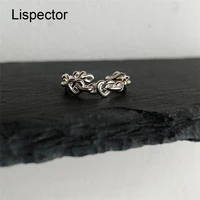 lispector 925 sterling silver korean simple braided love heart rings for women minimalist open ring party jewelry couple gifts