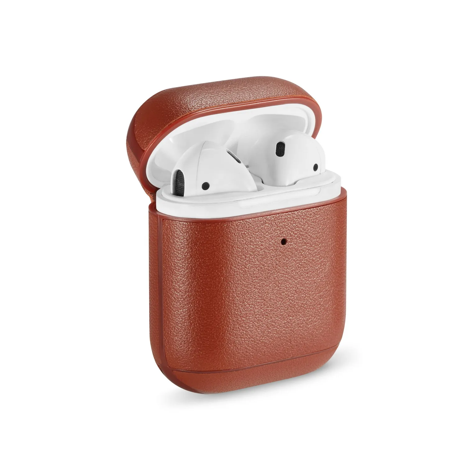 Кожаный чехол для наушников Apple Airpods 2 кожаный беспроводных Bluetooth