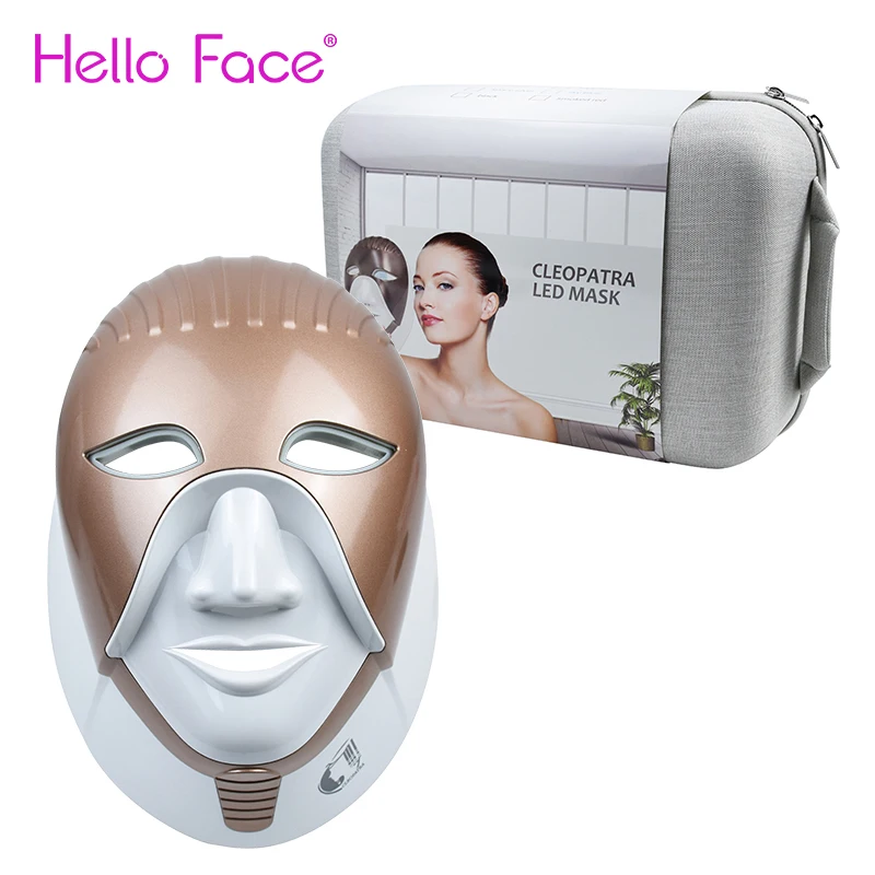 PDT Led Mask Electric Facial Mask 7 Color Photon Therapy With Neck Home Use Skin Rejuvenation Mask Face Care Machine