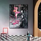 Постеры и принты с мультипликационным аниме Disney, Настенная живопись на холсте с рисунком розовой Пантеры для детской комнаты, домашний декор
