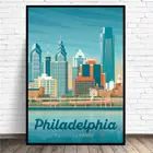 Филадельфия путешествия холст стены искусства печать современный плакат Настенные картины декор гостиной