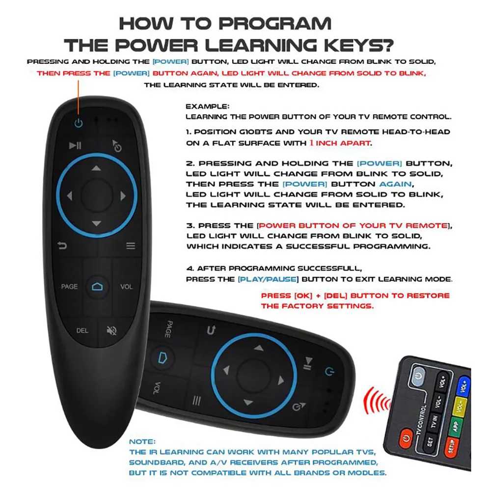 G10 BT Blueteeth Air Mouse Пульт дистанционного управления без 2 4G USB приемник с гироскопом