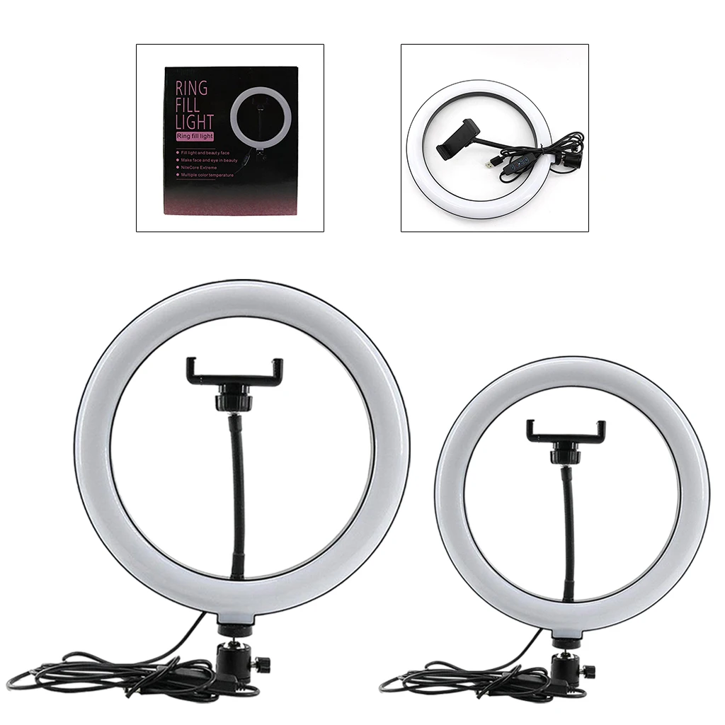 

10'' / 12" Selfie Ring Light for Live Stream Compatible with All Phones