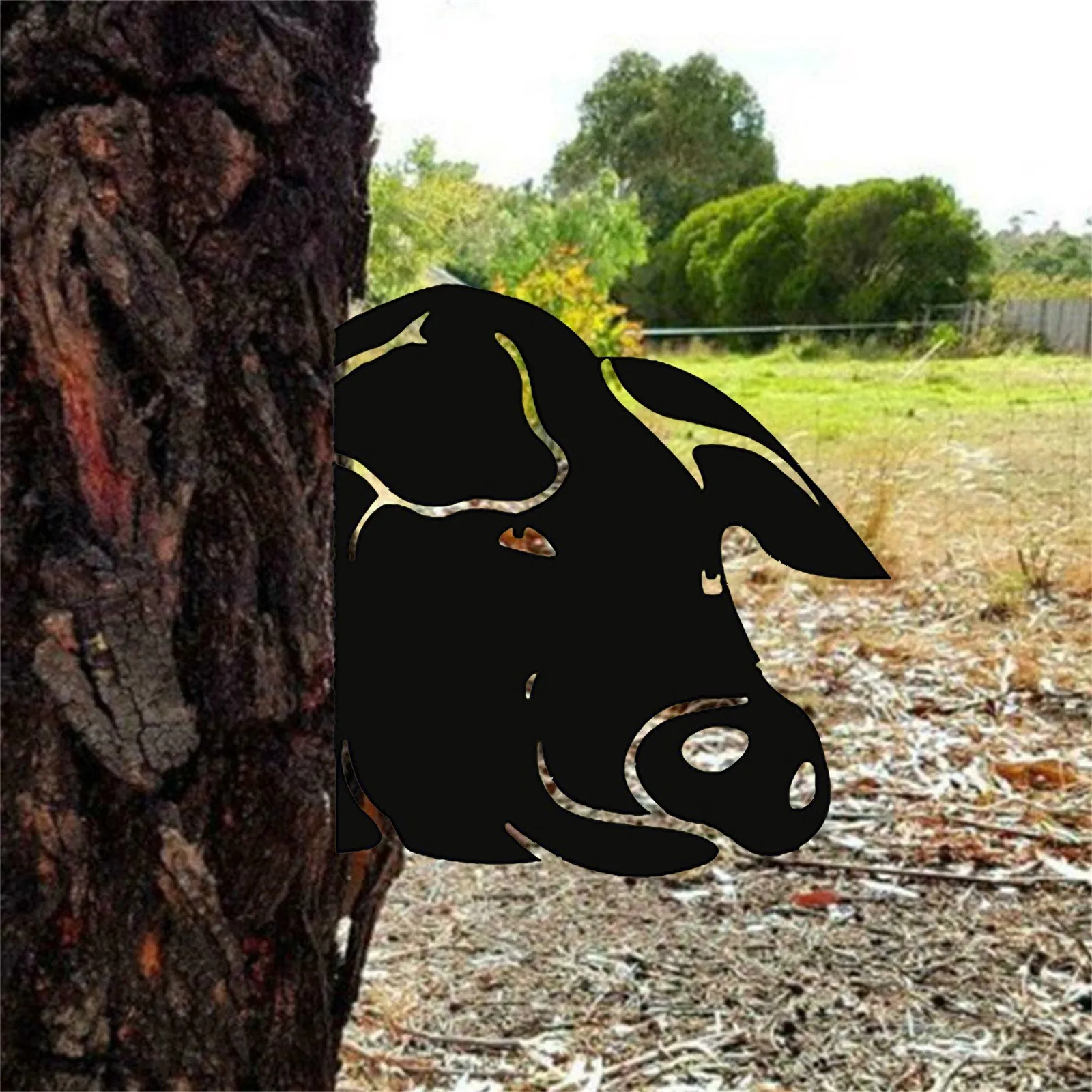 Металлическая подвесная свинка для украшения сада на открытом воздухе