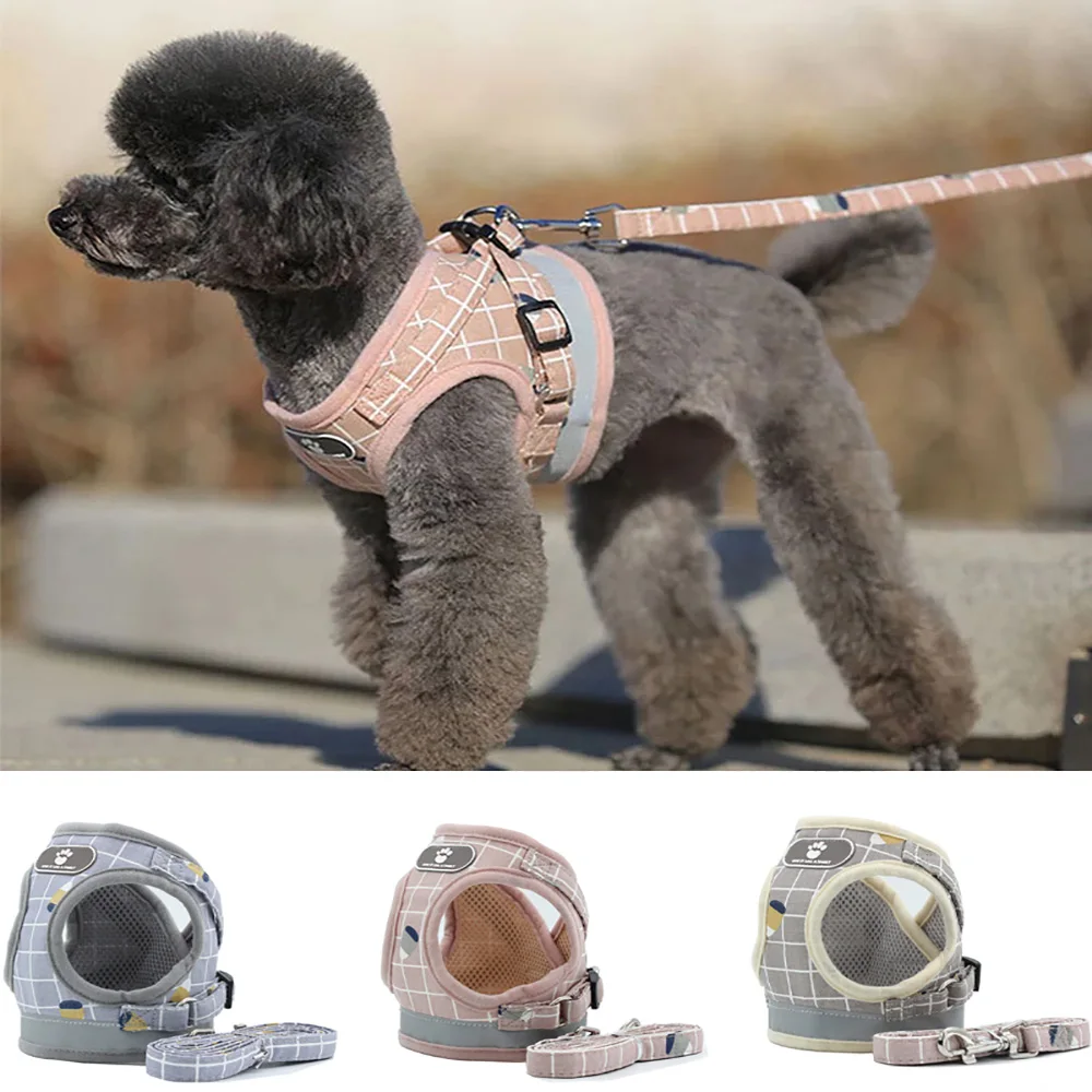 

Нагрудный ремень для собаки регулируемый нейлоновый сетчатый жилет упряжь мягкий дышащий поводок для собаки ошейник для щенка ошейник для ...