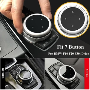 Hot Product For BMW F10 F20 F30 iDrive Black Multi Media Knob Cover iDrive Button Media Knob Cover Trim Multi Media Knob Cover