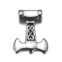 stainless steel viking hammer pendant polished necklace pendants diy accessories jewelry making supplies