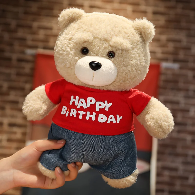 

High Quality 30cm Kawaii Teddy Bear with Sweater Plush Toys Stuffed Soft Bear Dolls Animal Pillow Nice Birthday Gift for Lovers