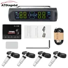 Автомобильная система контроля давления в шинах на солнечных батареях зарядки шин Давление мониторинга Системы Водонепроницаемый ЖК-дисплей Дисплей монитор Тип Давление Сенсор s датчик TMPS Сенсор часы