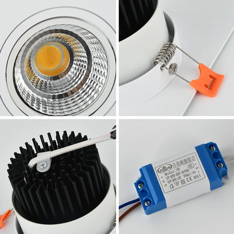 7 ваттов 9 12 15w18w AC110-220V Светодиодный точечный светильник Освещение в помещении 4