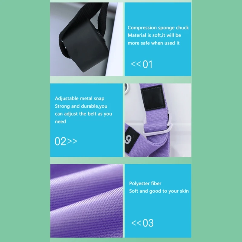 

Yoga Rope Stretch the Leg Splits Practic Elastic Stretch Bar and Bends Down to Stretch Yoga Handstand Training