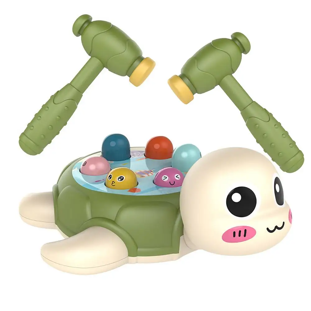

Whack Game Toys For Toddler Whack Game Turtle Interactive Hammering Toys For Kids Aged 1-4 Cartoon Tortoise Fun Toys For Parent-