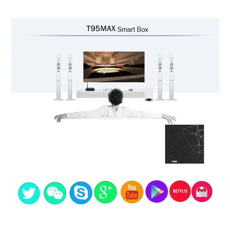 4 Гб ram 64 Гб rom 6K Smart tv BOX Android 9,0 T95 MAX Allwinner H6 четырехъядерный 2,4G Wifi Youtube 16G/32G T95MAX PK TX6 телеприставка