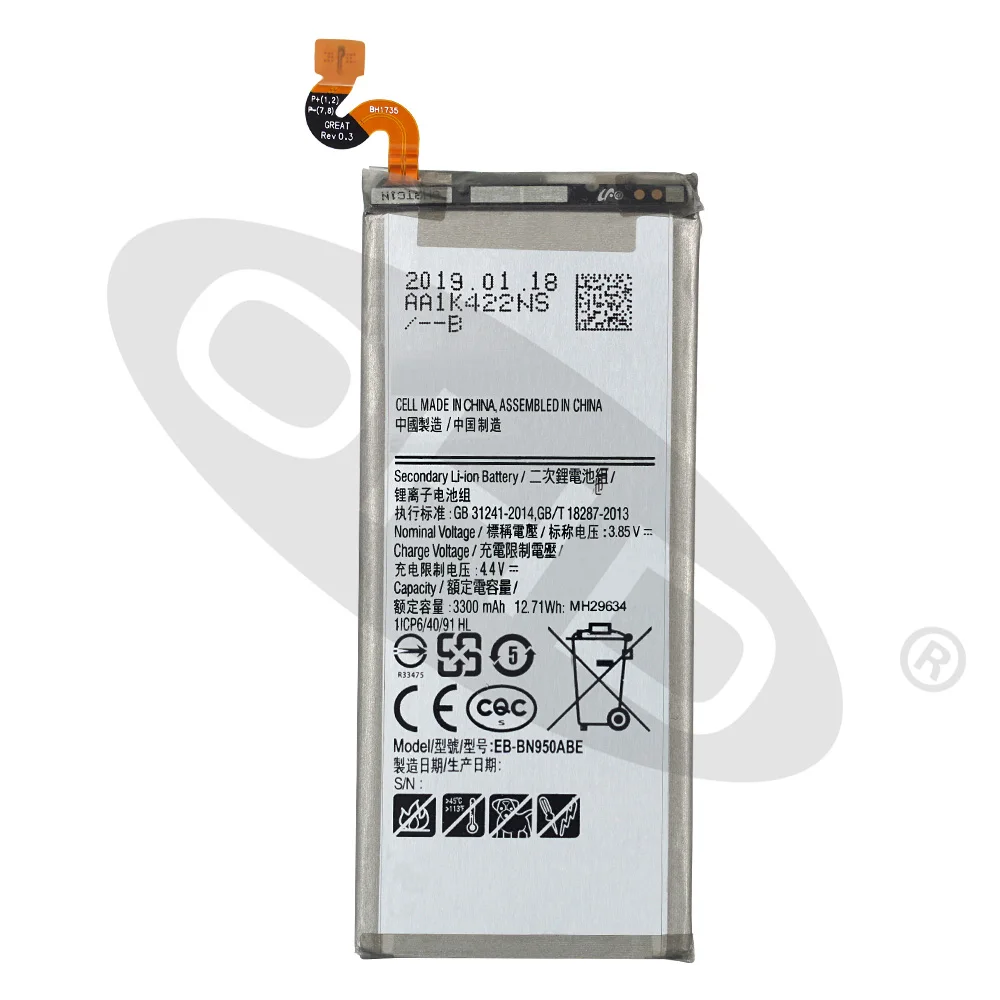 EB BN950ABE оригинальная замена Батарея для samsung Galaxy Note 8 N950 N950F N950U N950N 3300 мА/ч