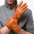 Мужские перчатки из натуральной козьей кожи, варежки, модные деловые перчатки для вождения, 2021