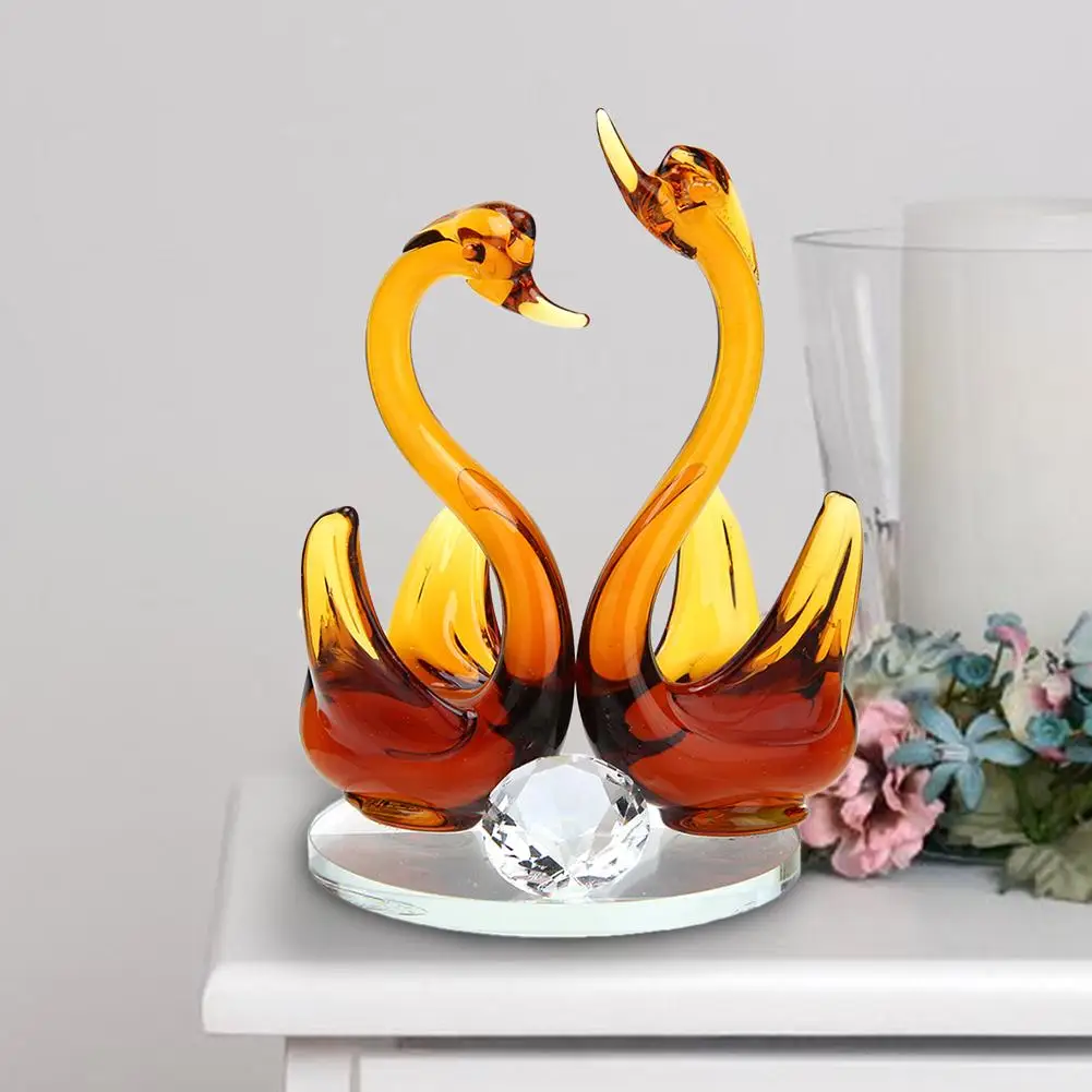 Милый лебедь стеклянное украшение коллекция бриллиантовый животное бумажный