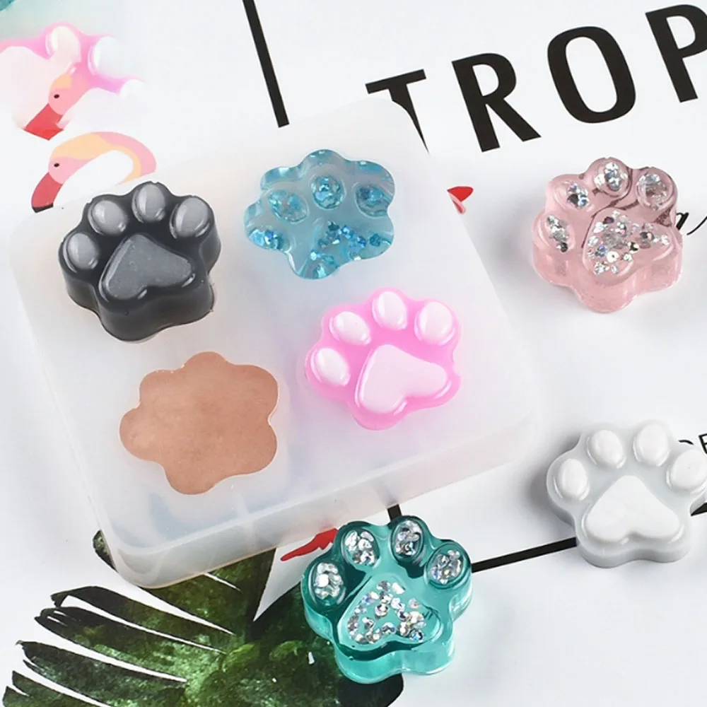 

Cat Paw Silicone Mold DIY Making Jewelry Handmade UV Resin Epoxy Mould Craft Crystal Pendant Resin Baking