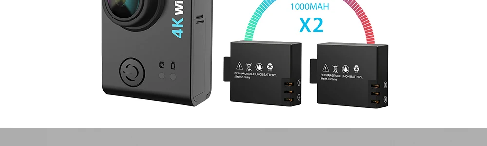 WIMIUS 4K Ultra HD спортивная экшн-камера WiFi 170D уличная спортивная камера Экшн-камера 40 м водонепроницаемая видео запись камеры для шлемов