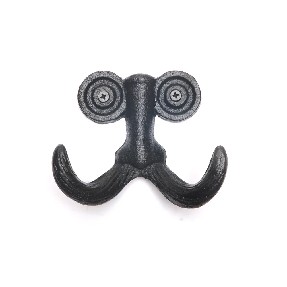 

Европейский чугунный настенный крючок, винтажный крючок в виде усов для стариков, джентльменов, для дома и сада, декор для гостиной, крючки д...