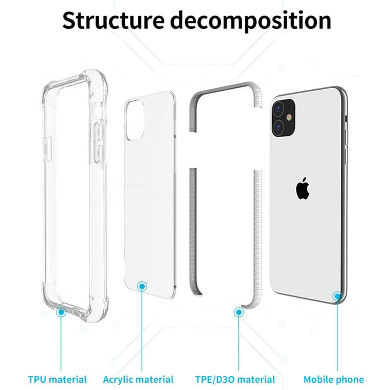 Для iPhone 11 чехол 5,8 дюймов 6,1 дюймов 6,8 дюймов гибридный ударопрочный ТПУ и PC задняя крышка для iPhone XS MAX XR