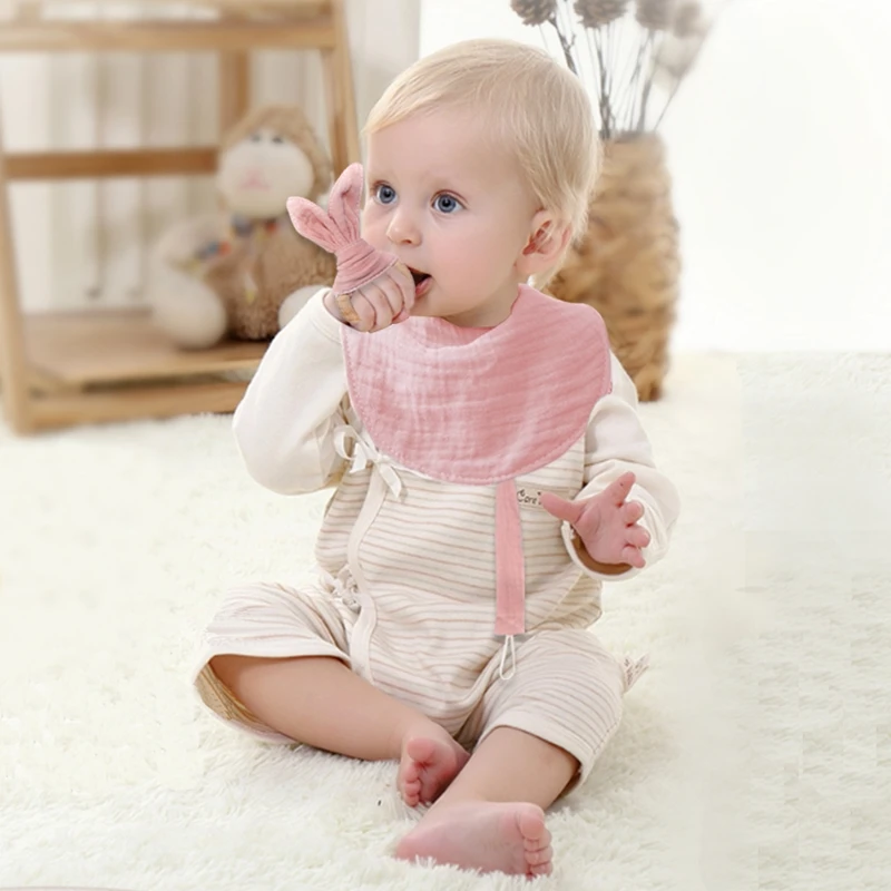 

Mamibaby KAMONI 1pc Baby Bibs Soft Cotton Feeding Saliva Bibs With Buttoned Cartoon Bandana Boys Girls Burp Cloths Saliva Towel