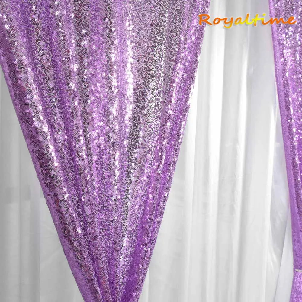 Royaltime 2x8. 5ft элегантные фиолетовые блестки фоны вечерние Свадебная фотокабина фон декор блесток шторы драпировка Светодиодная панель