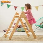 XIHAToy Pikler треугольная лестница для альпинизма с деревянным каркасом, детские горки для альпинизма, игрушечная площадка для помещений, игровое оборудование, детский тренажерный зал