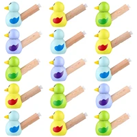 15pcs cartoon bird whistles wooden whistles children whistle toys bird shape whistles random color