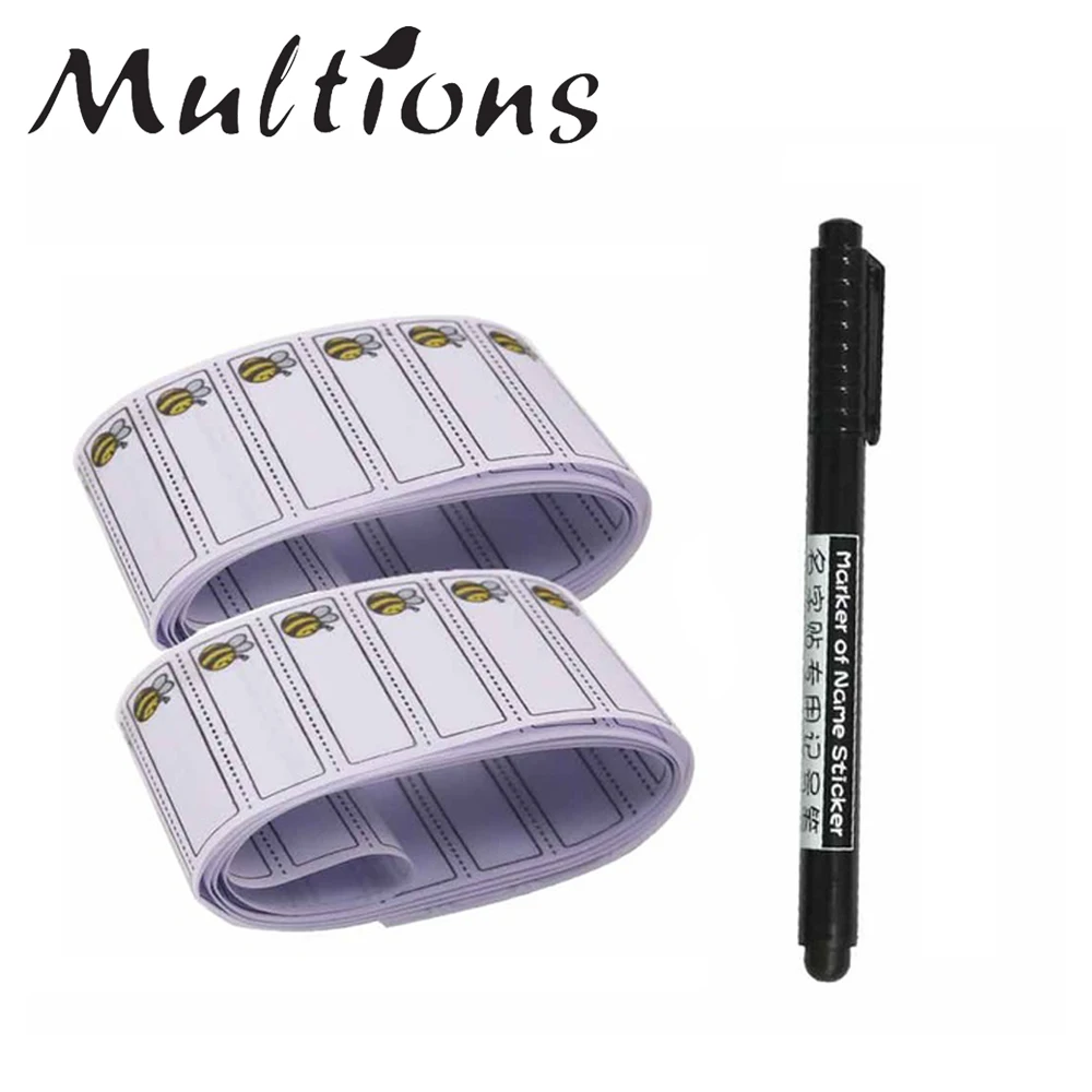 100 шт. стираемые этикетки с железом для имени пчелиным узором одежды ярлыки детей