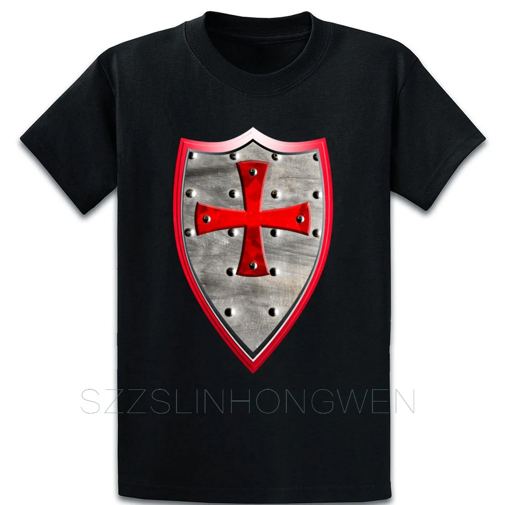 Рыцари тамплиеры Crusaders Shield крест оружие щит футболка для отдыха новый стиль