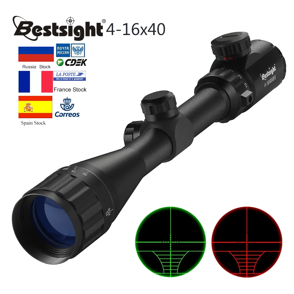 Оптический прицел AOEG 4-16X40 с красной и зеленой точкой подсветкой снайперской