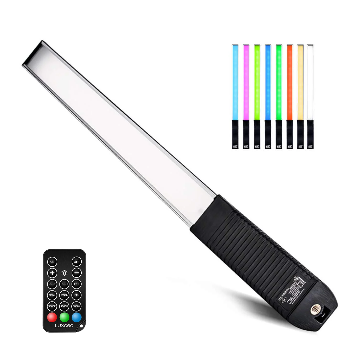 LUXCEO Q508A LED RGB Video Light Baton Remote Control 3000K-6000K 36Colors Studio Photo Lighting Bar For Youtube TikTok Vlog