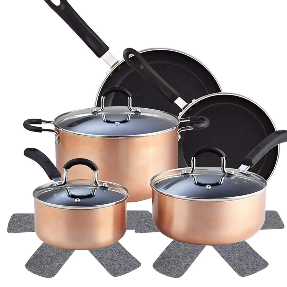 

12 Pcs Non-woven Divider Pads Pot and Pan Protectors Keep Kitchenware of Scratches Marring Stacking Nesting Cookware Tool