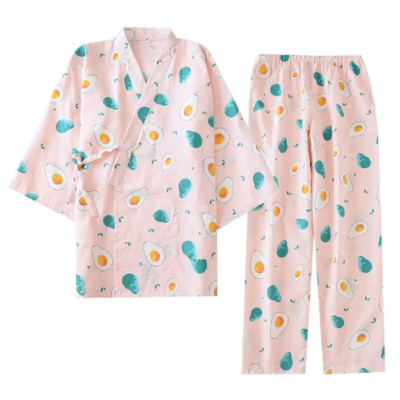 

New Pyjamas Sets Woman Full Elegant Home Wear Sleep Clothing Female Pajamas Suit Spring Autumn Women Japanese Kimono Sleepwear