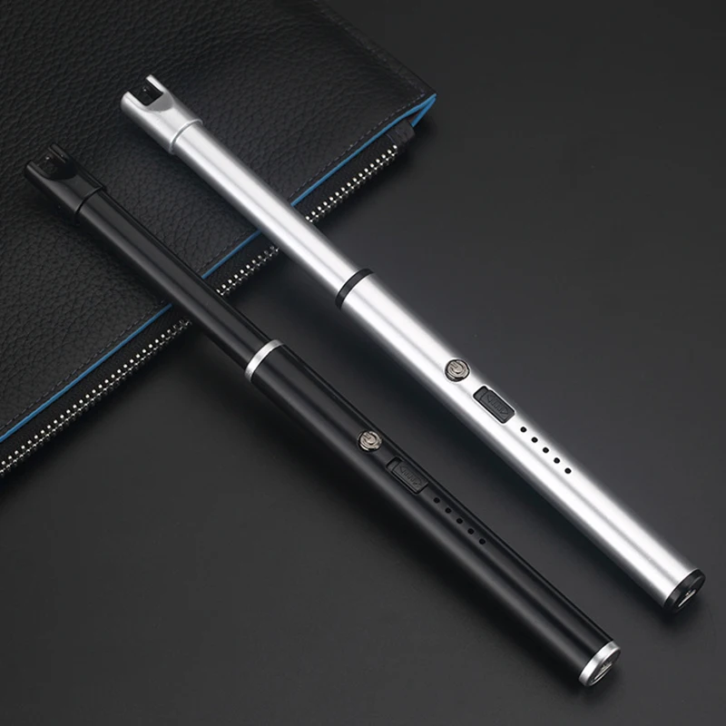 Безопасные длинные электрические зажигалки ветрозащитные беспламенные для