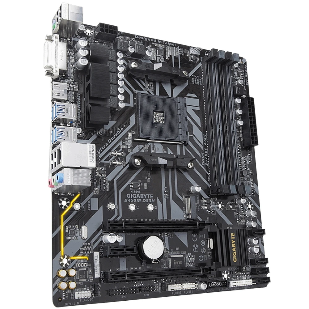 Материнская плата Gigabyte B450M DS3H | Компьютеры и офис