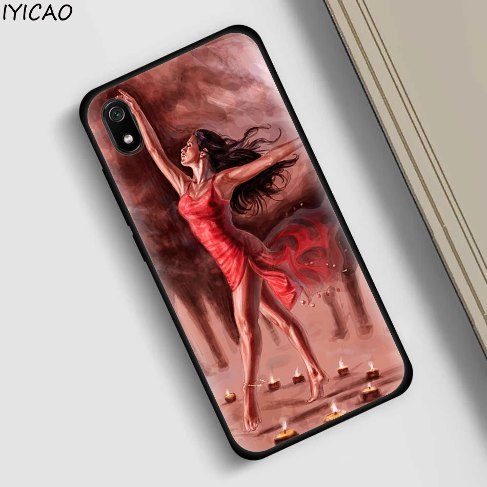 IYICAO балетки Танцы мягкий чехол для Redmi K20 8A 7A iPhone 7 6 Plus Pro 6A 5 5A 4X 4A S2 Go силиконовый |