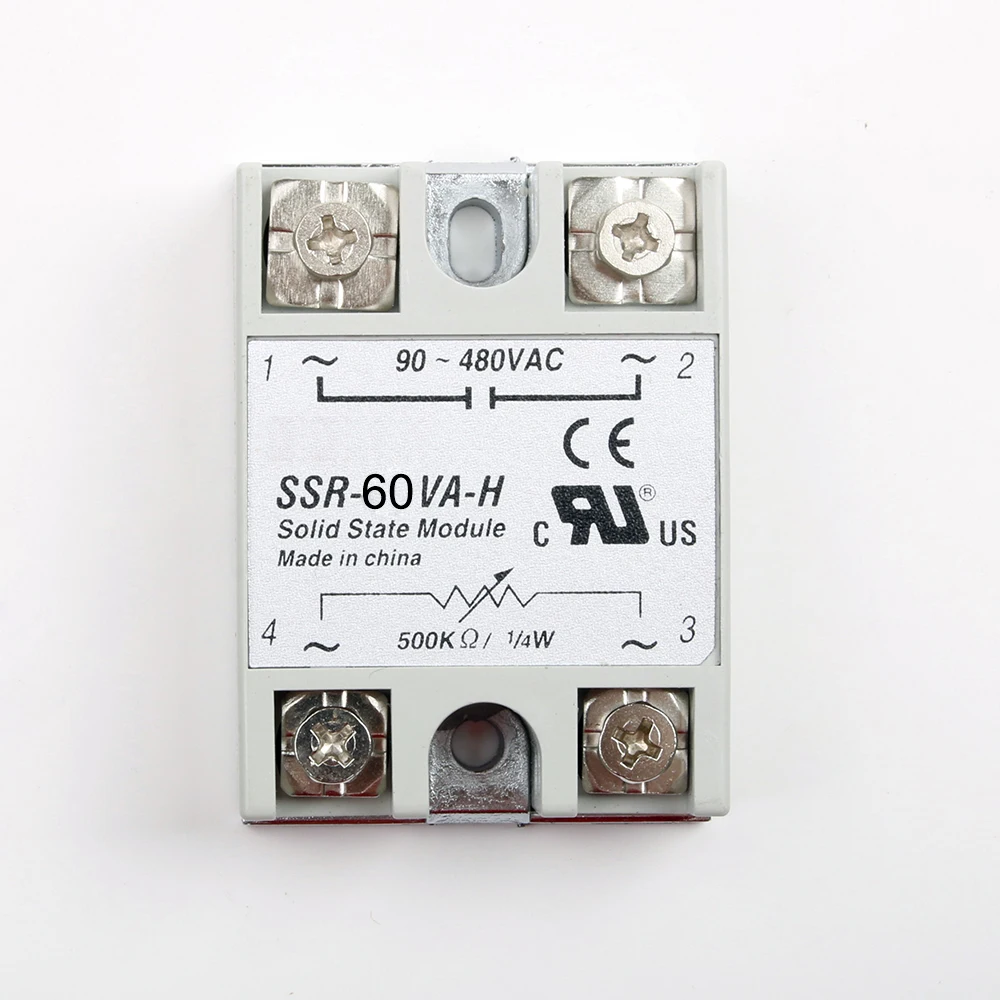 1 шт. твердотельные реле SSR-60VA-H SSR-75VA-H SSR-80VA-H SSR-100VA-H 500K ohm 4 Вт до 90-480 сети переменного