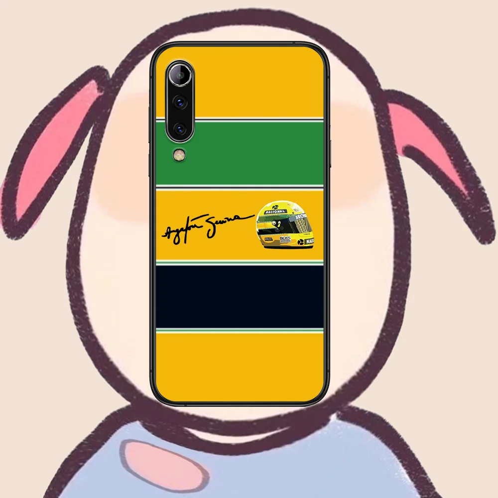 

Ayrton Senna F1 Phone case For Xiaomi Mi note 10 A3 9 MAX 3 A2 8 9 Lite Pro ultra black Coque Soft Funda Tpu Waterproof Fashion
