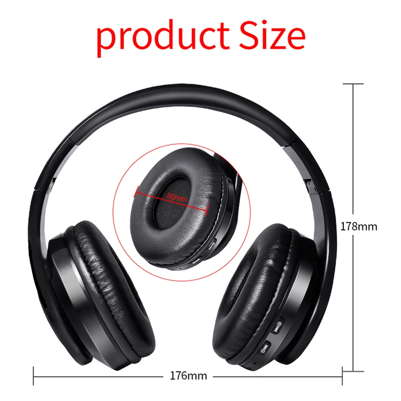

Gaming Headset Deep Bass Stereo Casque Wireless Earphone Headphones with Microphone Support TF Card for PS4 PC Laptop All Phones