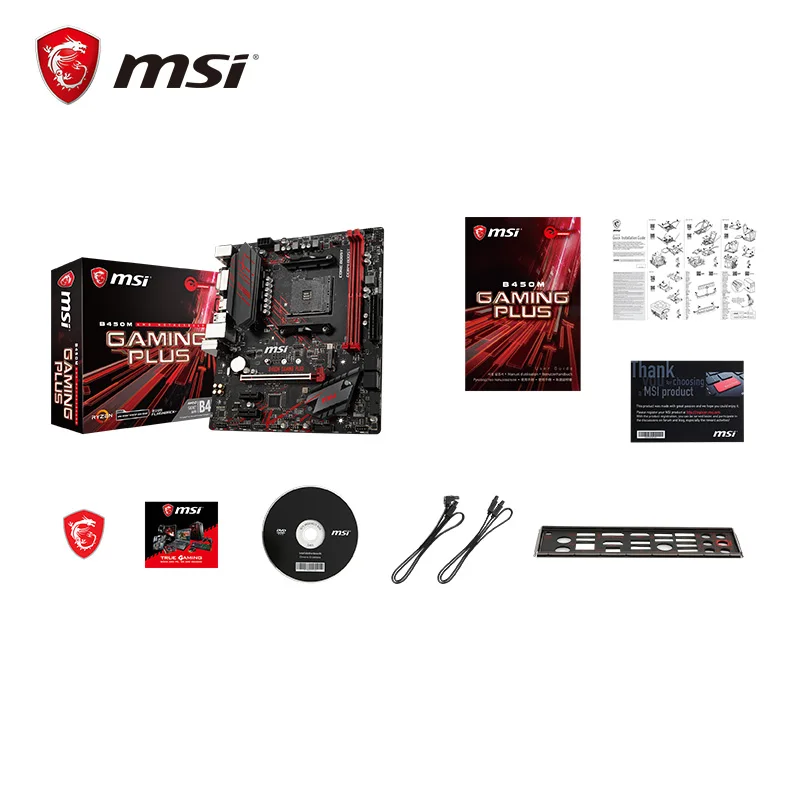 Новая материнская плата MSI B450M GAMING PLUS с разъемом AM4 DDR4 для AMD B450 M.2 PCI-E 3 0