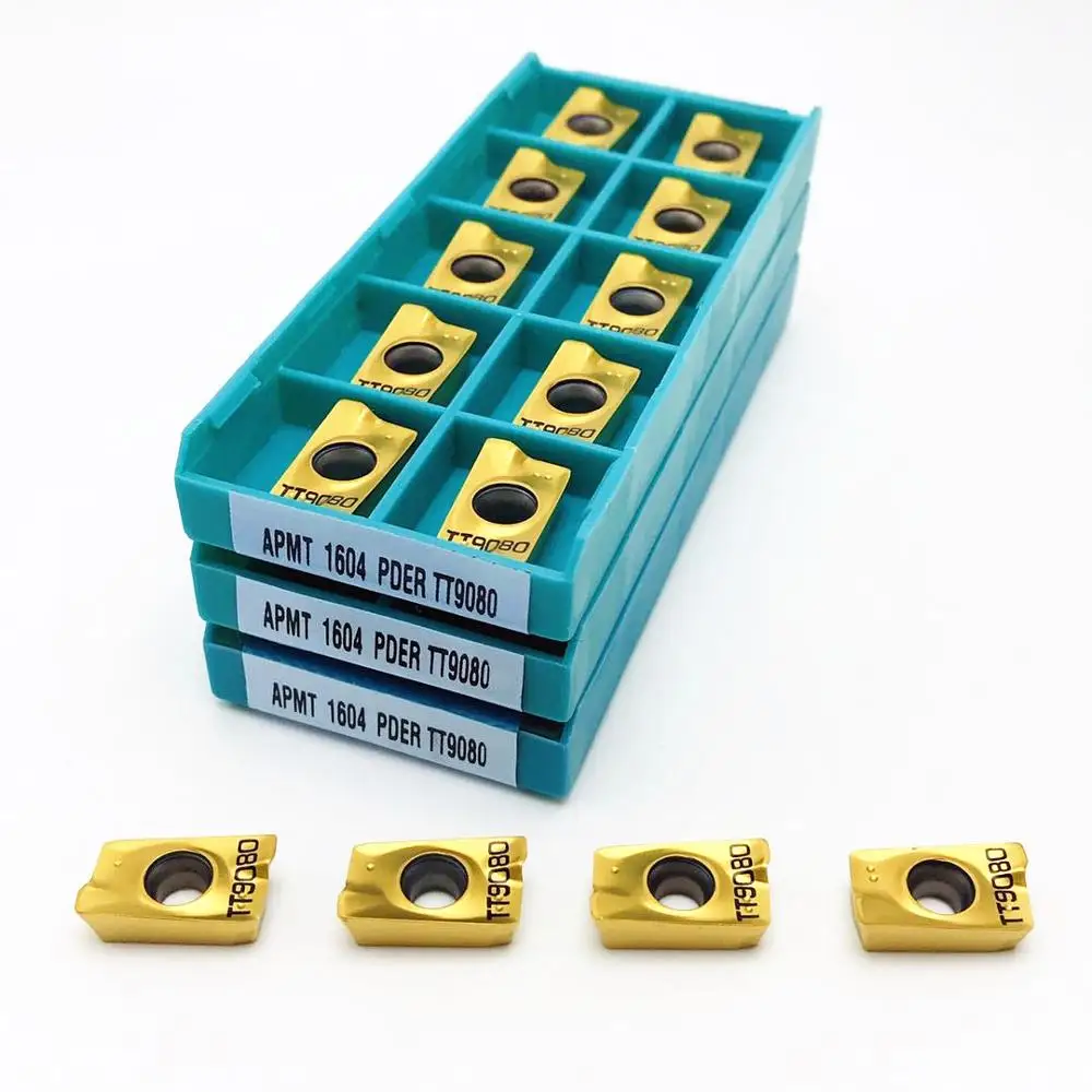 

APMT1604 PDER TT9080 металлическая карбидная вставка APMT CNC токарные детали инструмент APKT APKT1705 PER TT9080 для сменного фрезерного резака