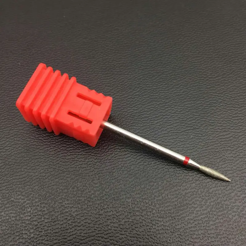 Red-263.018 6 Type Round Diamond Nail Drill Bits Rotary Drill For Manicure Electric Machine Accessories Nail Files Cutter Tools - Цвет: Red-263.018
