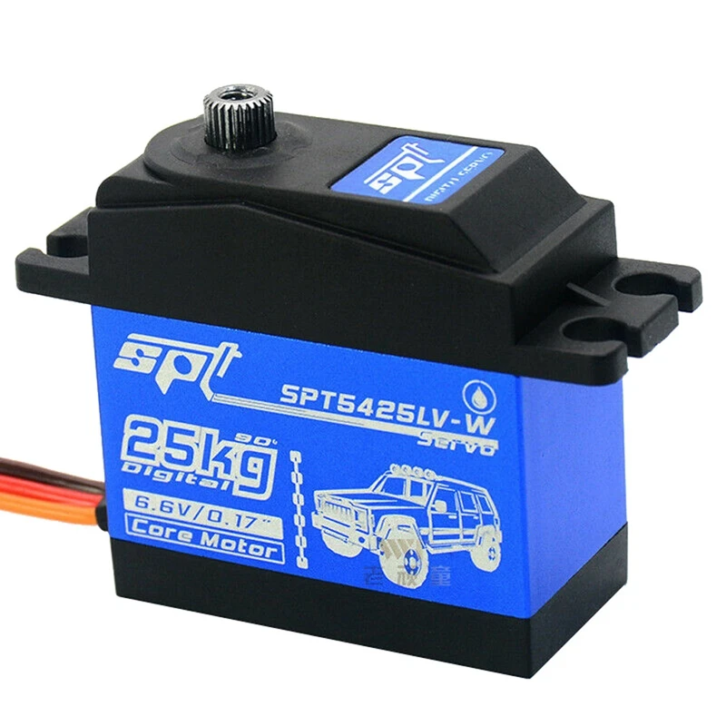 Waterproof Spt5425Lv-W 25Kg 90 Degrees Digital Servo For 1:8 1:10 Rc Car Boat Robot Toys Children Parts | Товары для питомцев