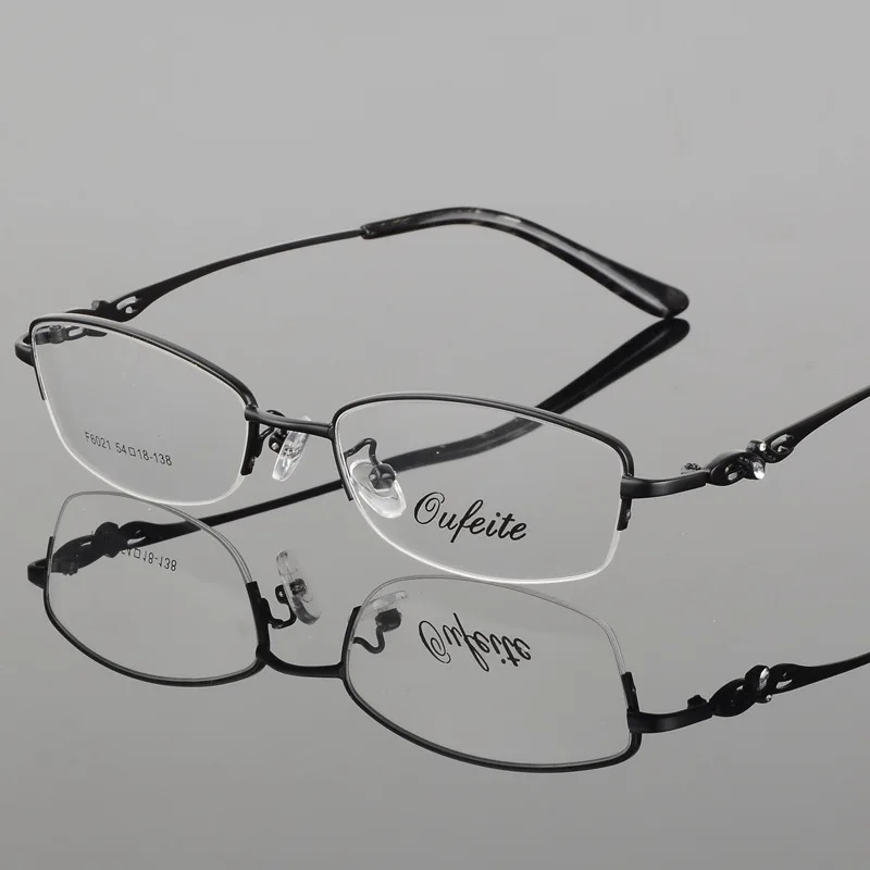 Женские полуоправы из сплава металлические оправы для очков с тонкими полыми