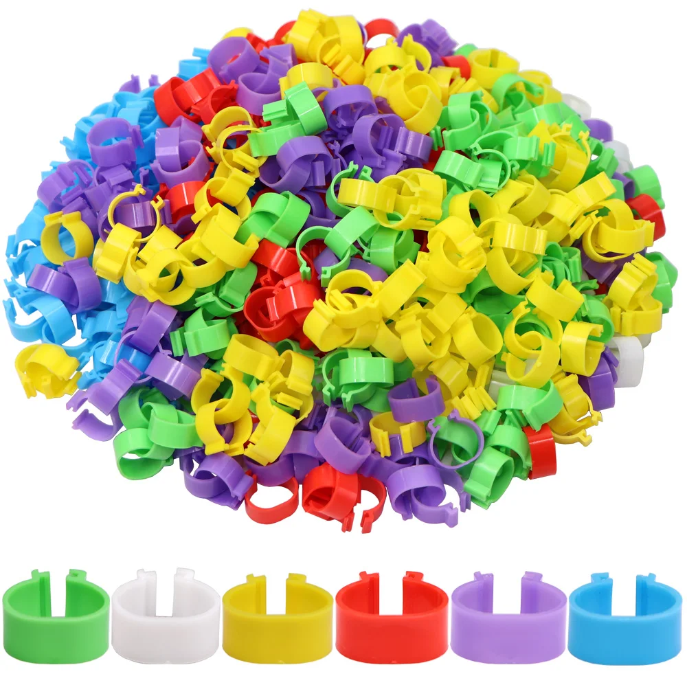 

100 pieces of chicken duck and goose plastic 16/18/20/25mm inner diameter opening foot ring poultry breeding identification tool