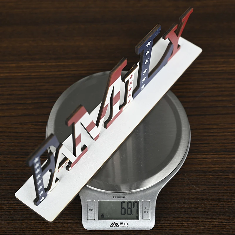 

Independence Day Ornaments Letter Sign Blessed Freedom Patriotic Wooden Decoration Home Table Dining Room Decor LBShippi